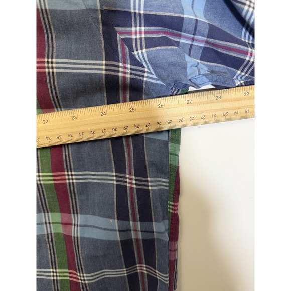 Ralph Lauren Shirt Mens Xl Blue Blake Plaid Short Sleeve Button Down Pony - Picture 5 of 6
